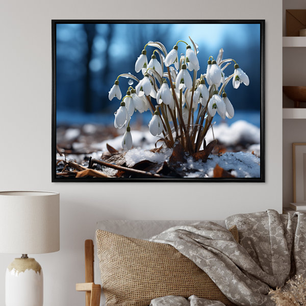 Latitude Run Snowdrops Snowy Serenity I On Canvas Print Wayfair